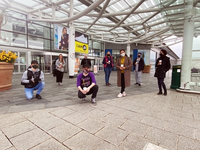 Students outside West College Scotland