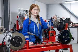 student in a workshop