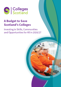 A Budget to Save Scotland's Colleges front cover